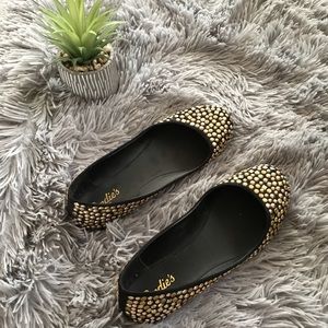Candies black studded flats